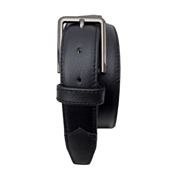 Dundee Leather Belt- Black Color
